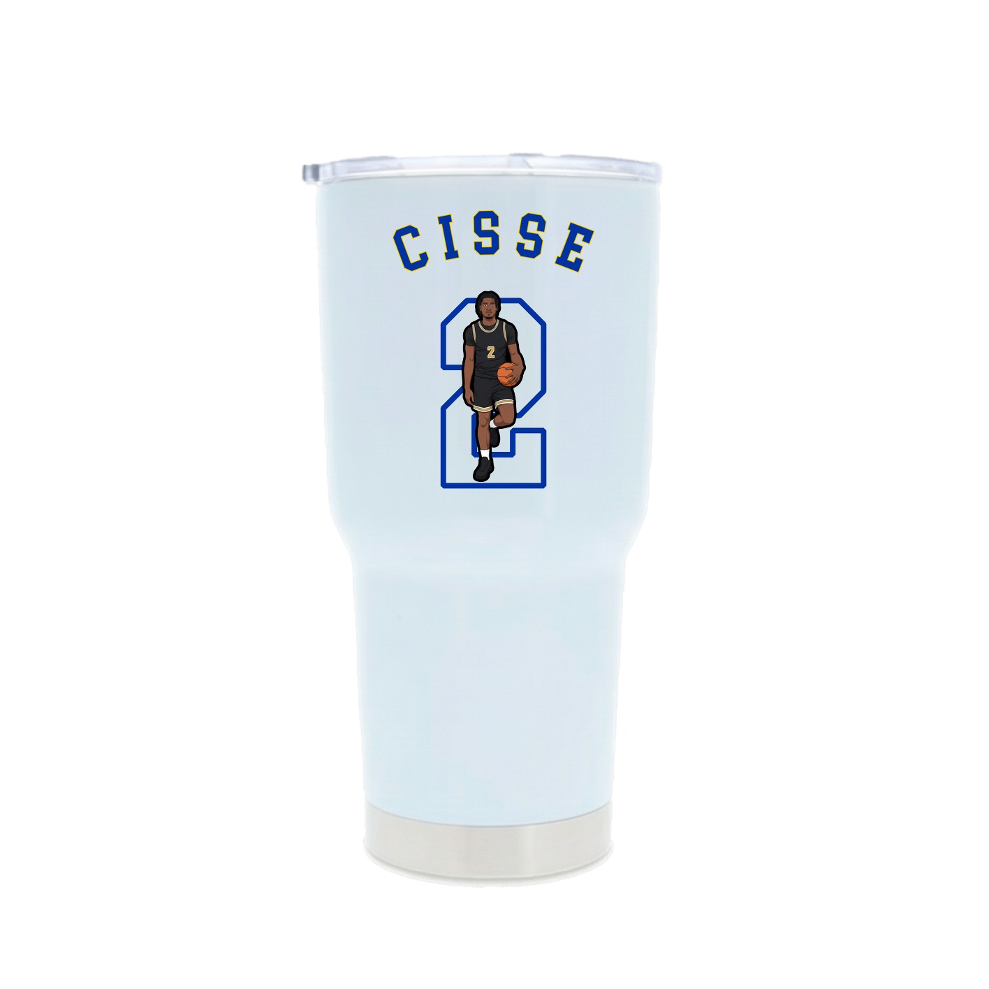 30oz Stainless Steel Tumbler — Shirsey Arch in White