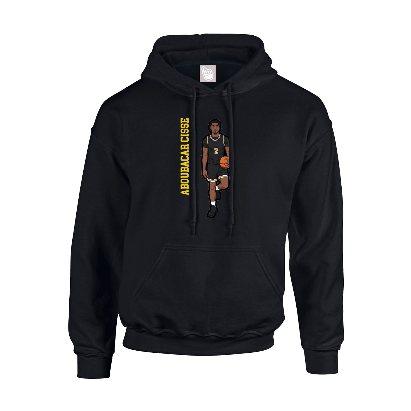 Hoodie — Name Vertical in Black