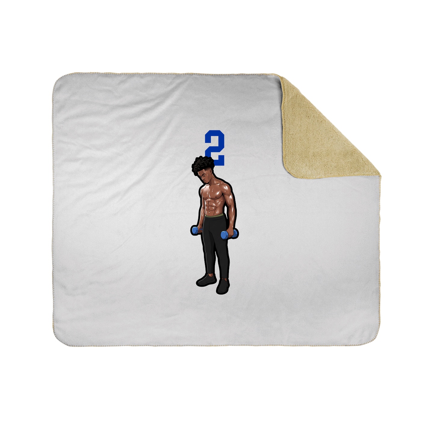 Throw Blanket — Number Top in White