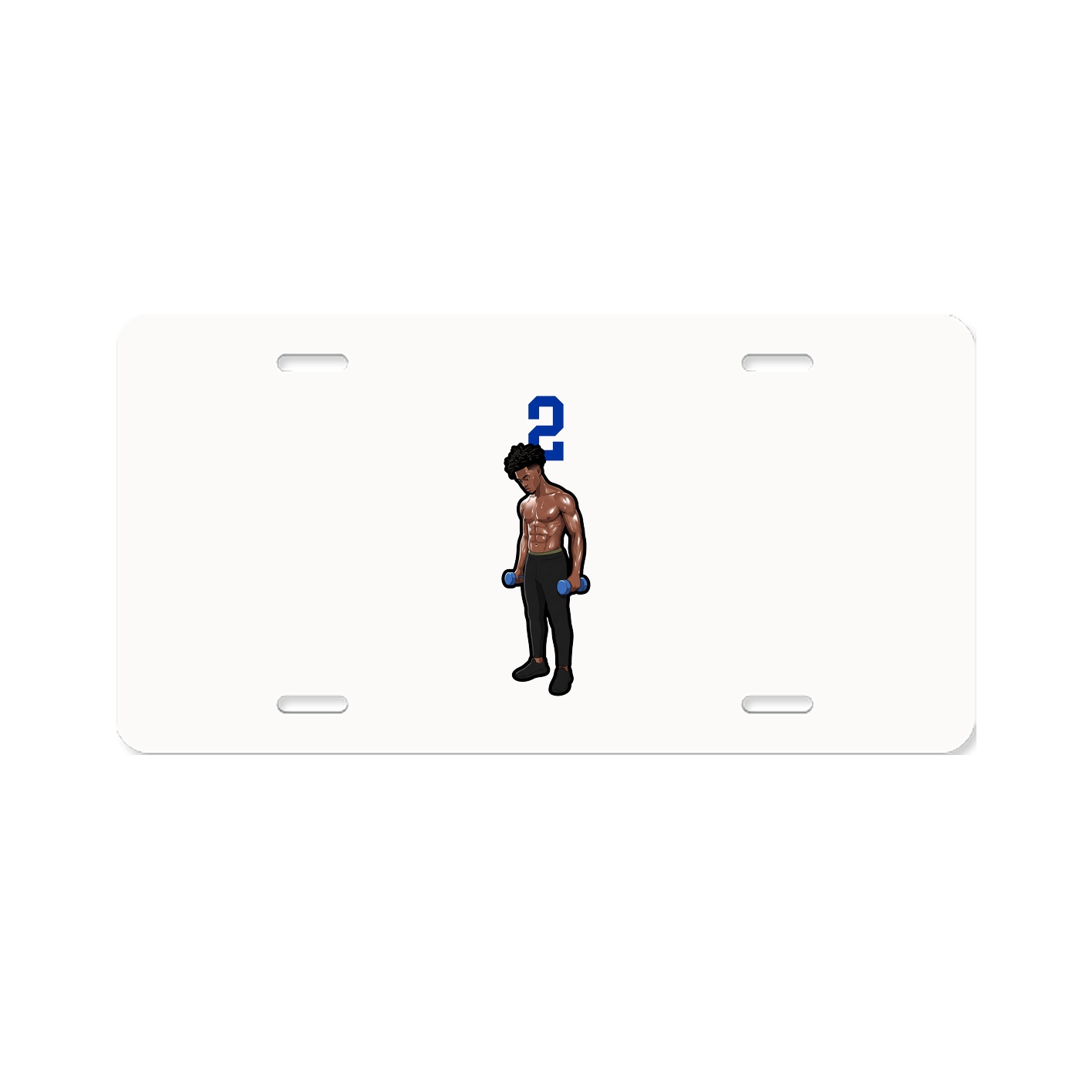 License Plate — Number Top in Classic
