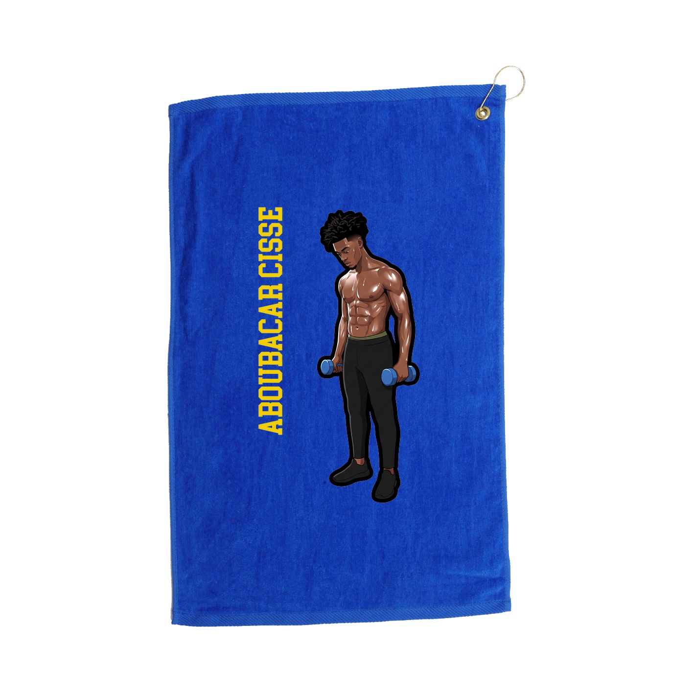 Golf Towel — Name Vertical in Royal