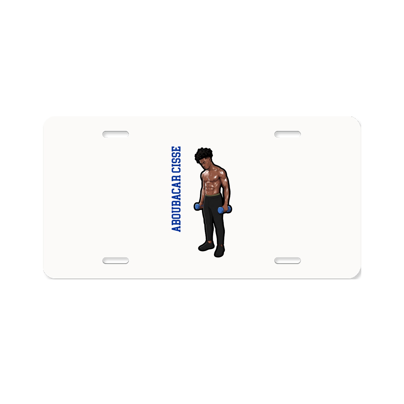 License Plate — Name Vertical in Classic