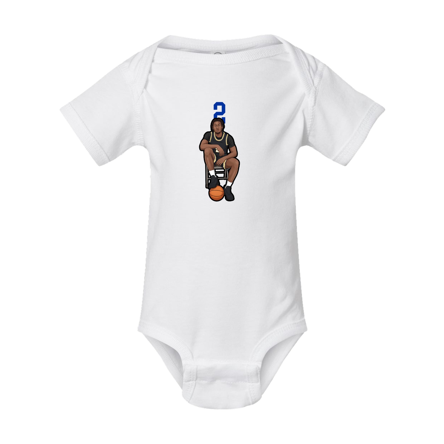 Baby Onesie — Number Top in White