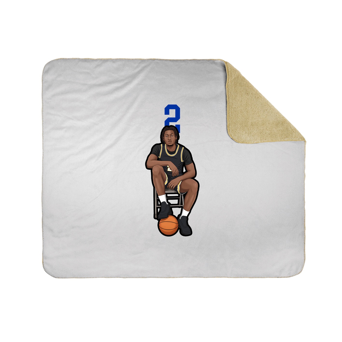 Throw Blanket — Number Top in White