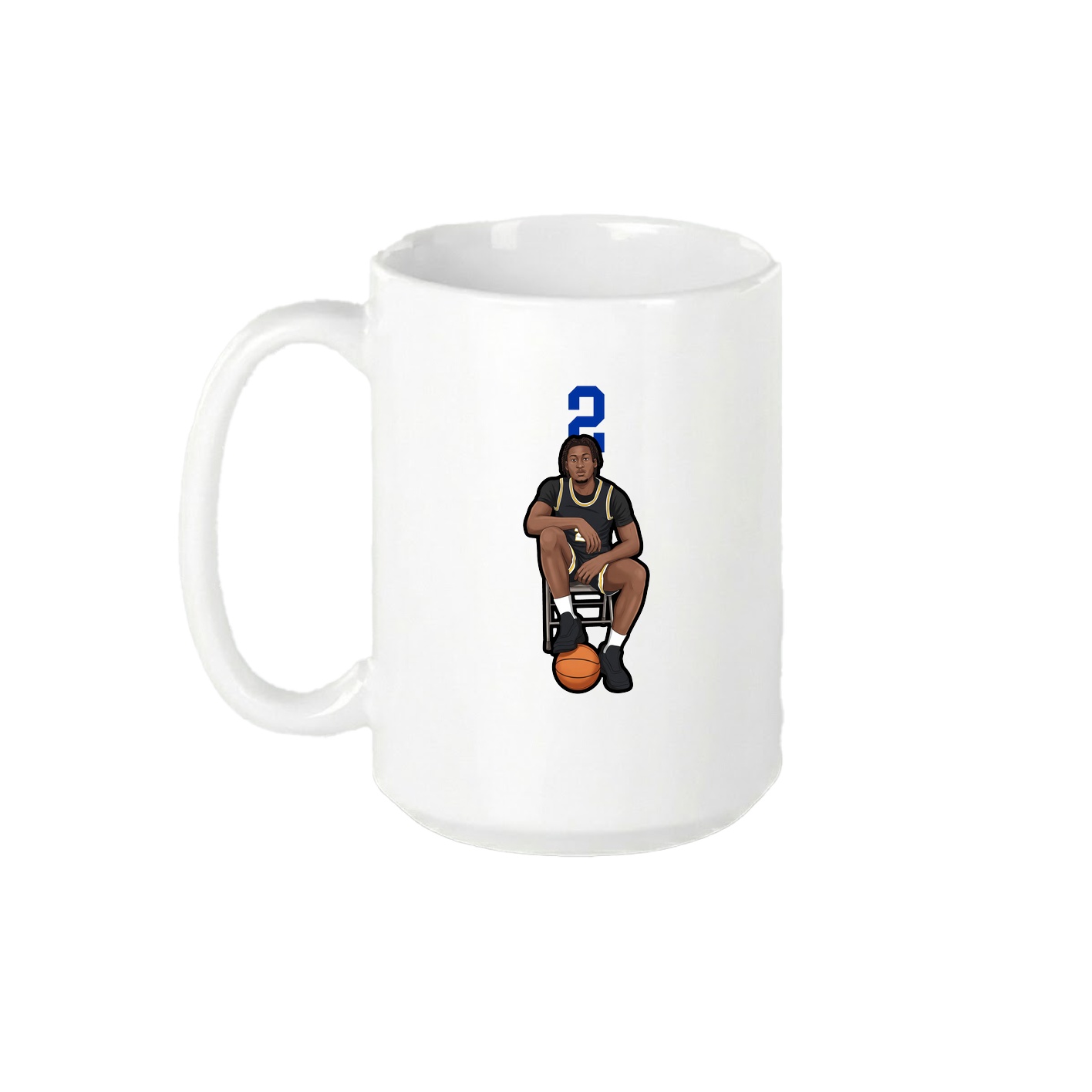 15oz Coffee Mug — Number Top in White
