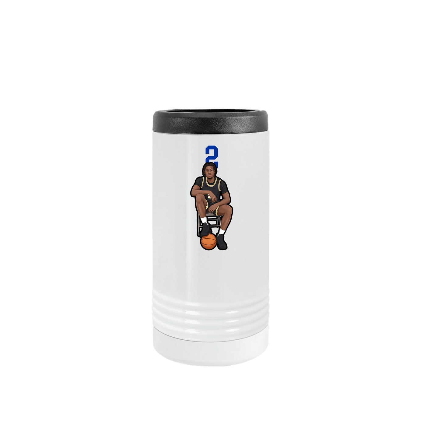 Slim Beverage Holder — Number Top in White