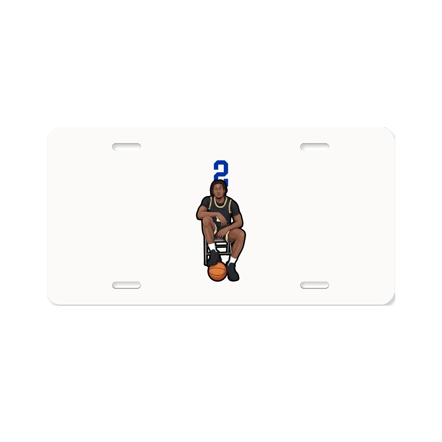License Plate — Number Top in Classic
