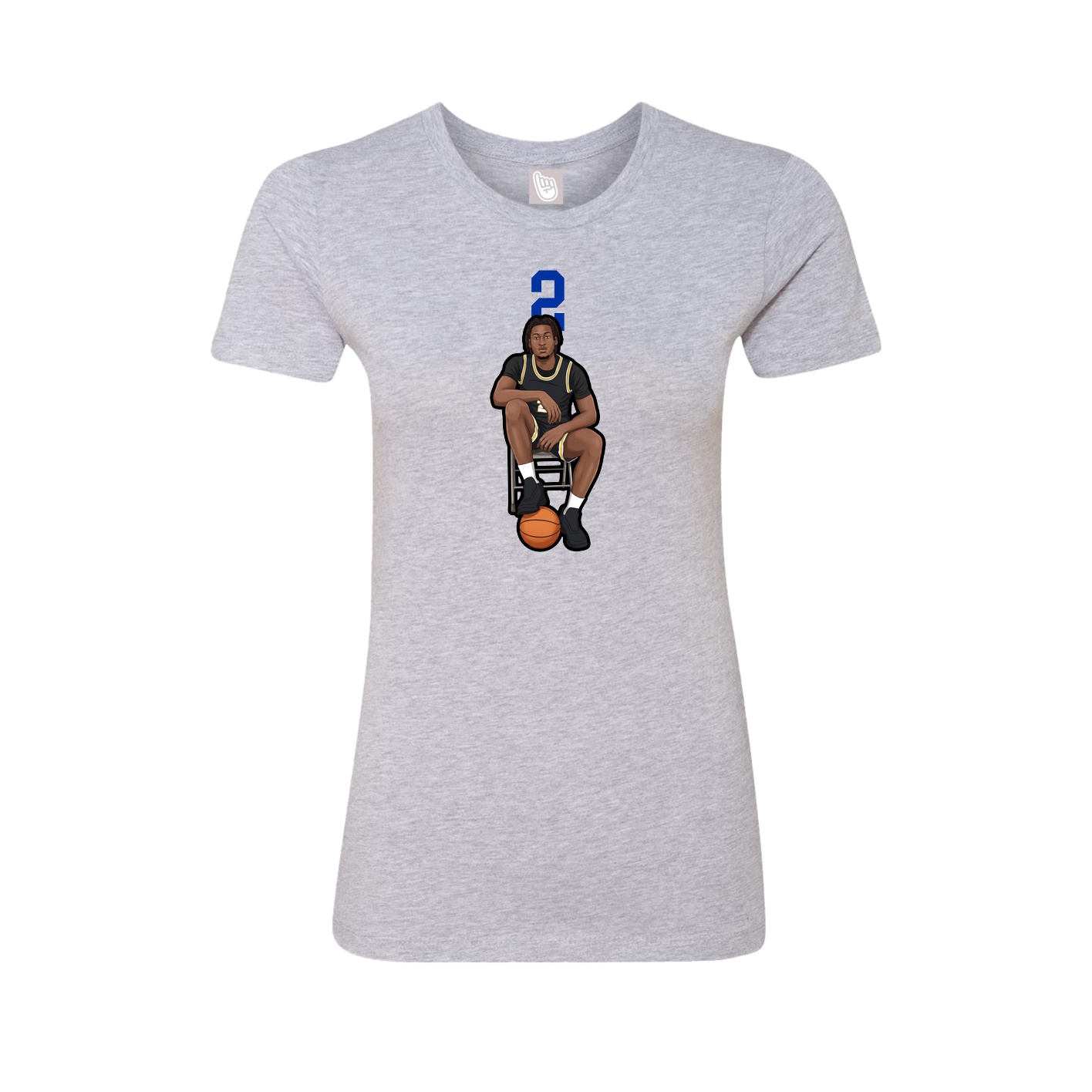 Womens Tee — Number Top in Grey