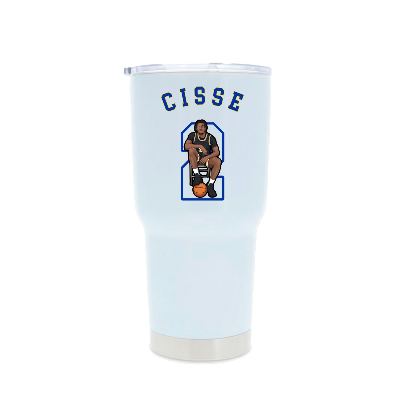 30oz Stainless Steel Tumbler — Shirsey Arch in White