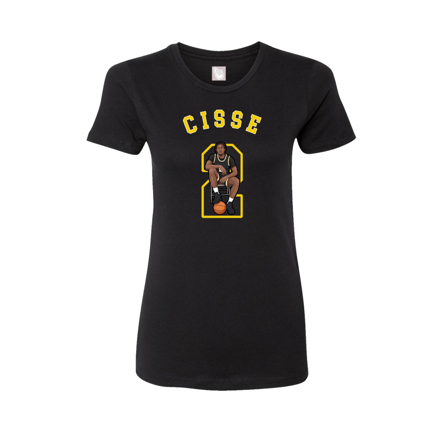 Fitted Women's Tee — Shirsey Arch in Black