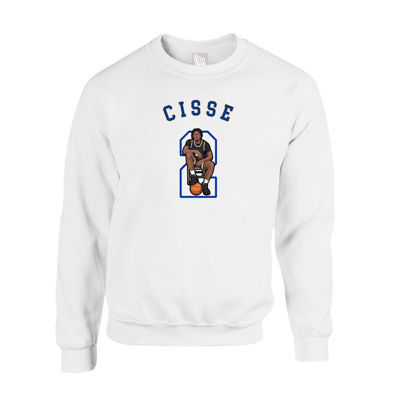 Fleece Crew — Shirsey Arch in White
