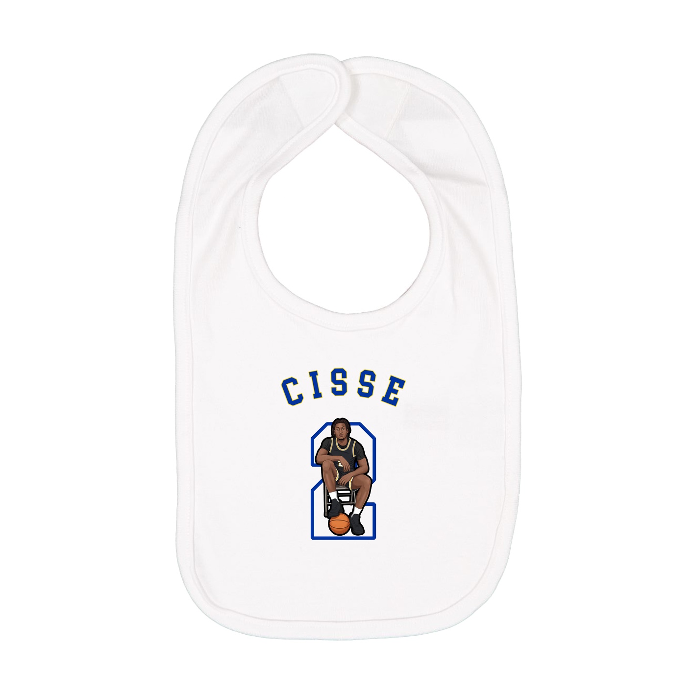 Infant Bib — Shirsey Arch in White
