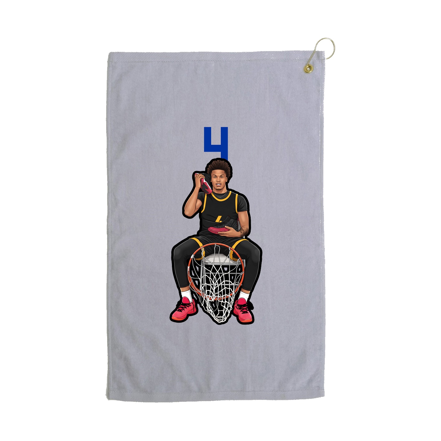 Golf Towel — Number Top in Grey
