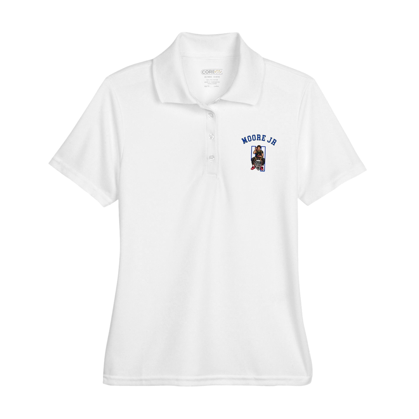 Womens Performance Polo — Shirsey Arch in White