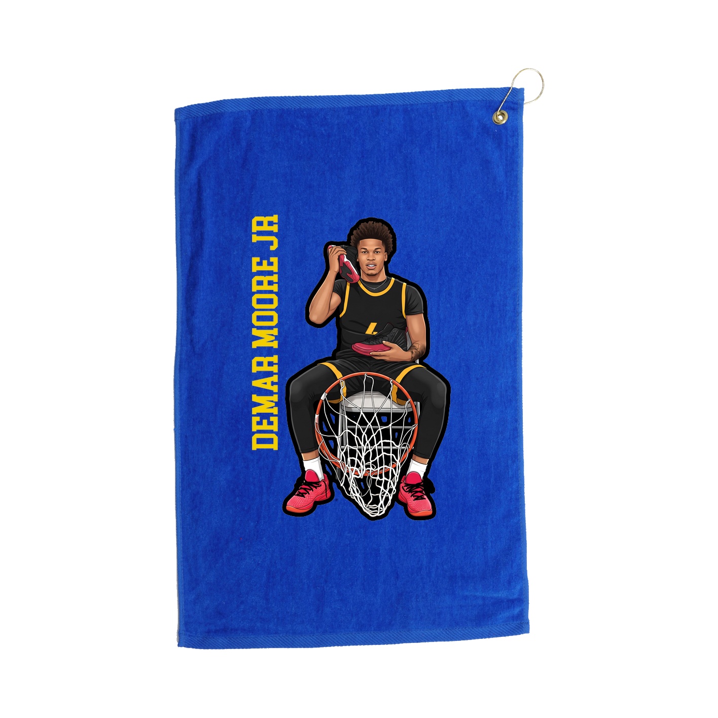 Golf Towel — Name Vertical in Royal