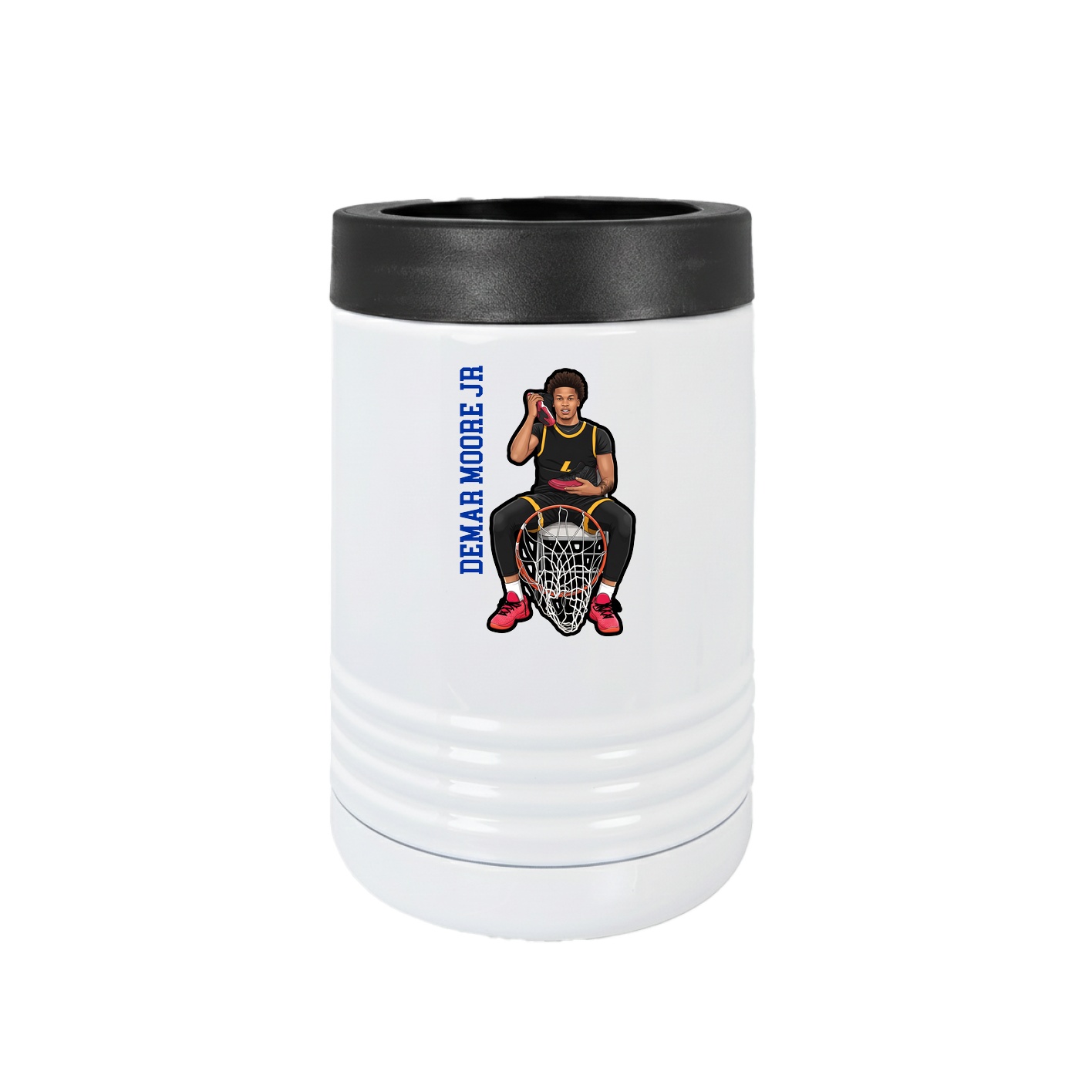 Beverage Holder — Name Vertical in White