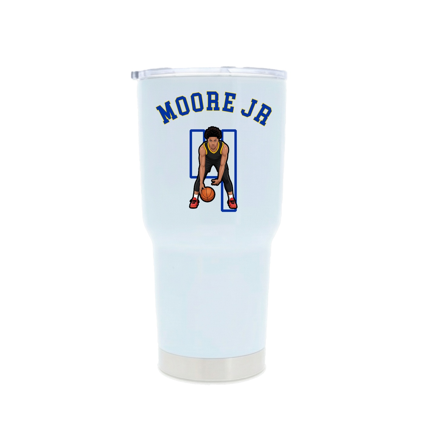 30oz Stainless Steel Tumbler — Shirsey Arch in White