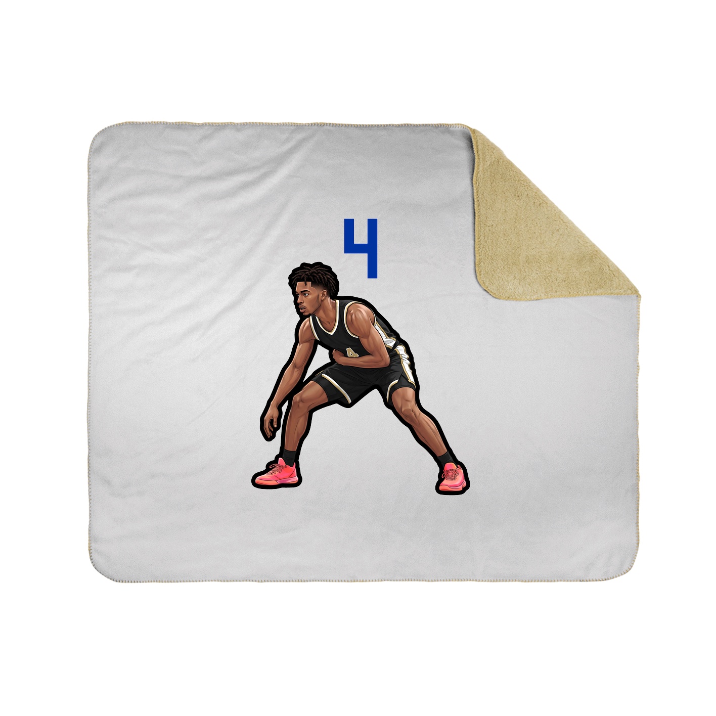 Throw Blanket — Number Top in White