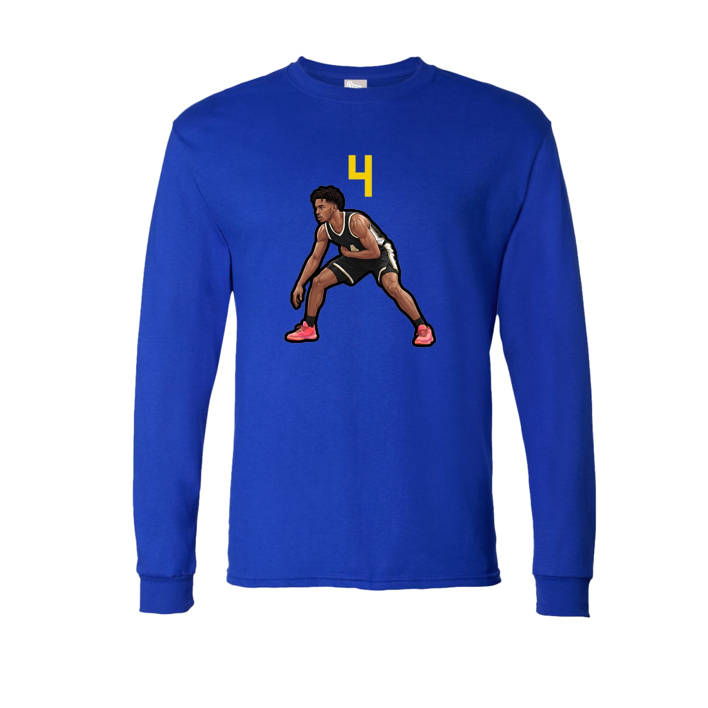Long Sleeve Tee — Number Top in Royal
