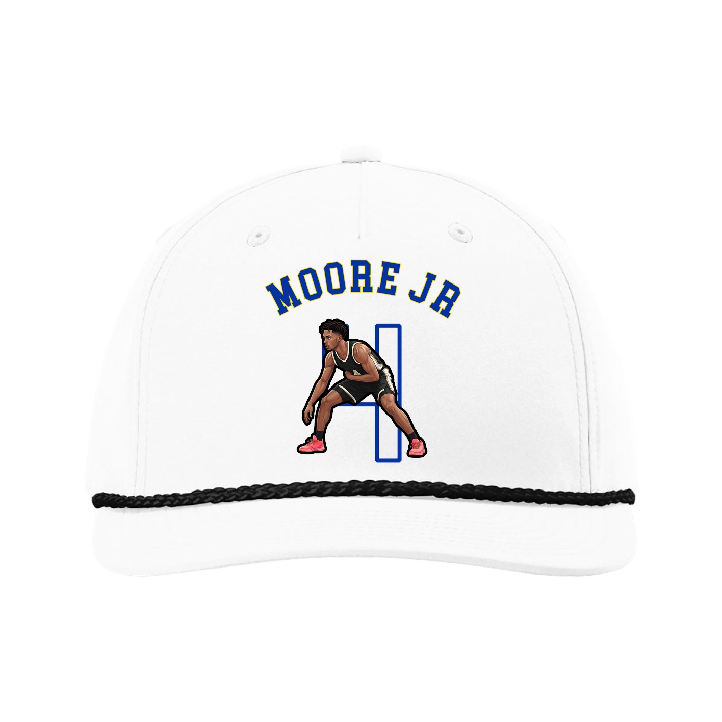 Five-Panel Classic Rope Cap — Shirsey Arch in White