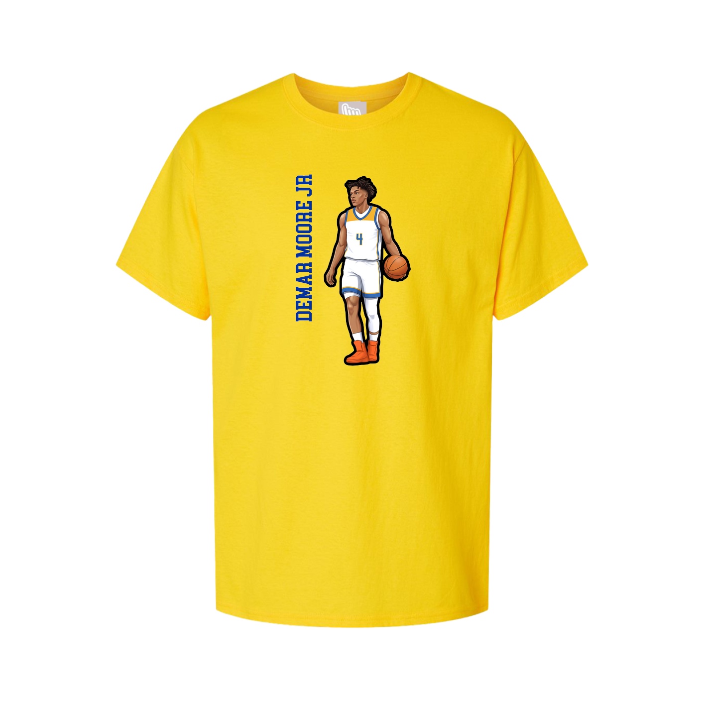 Youth Tee — Name Vertical in Gold