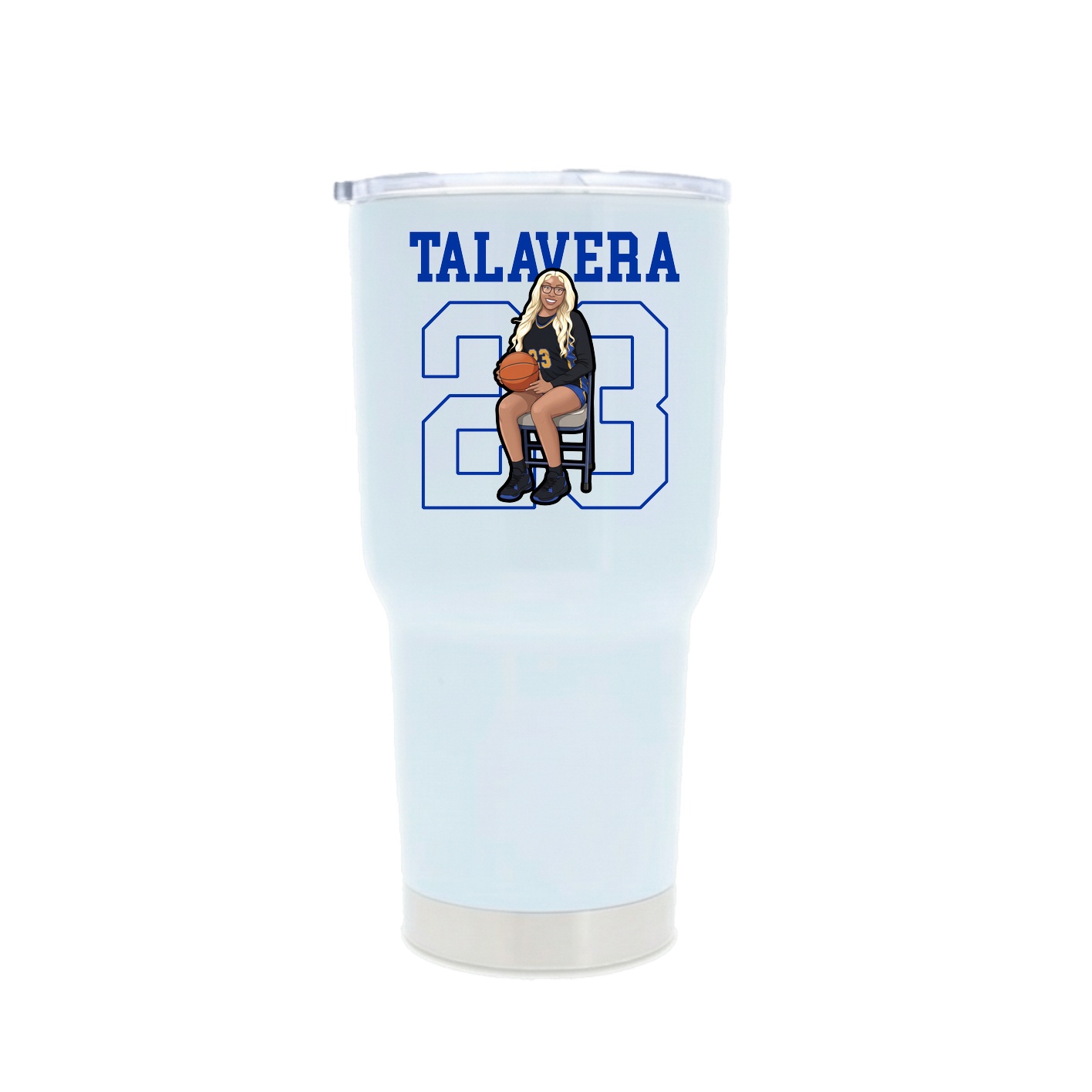 30oz Stainless Steel Tumbler — Shirsey in White