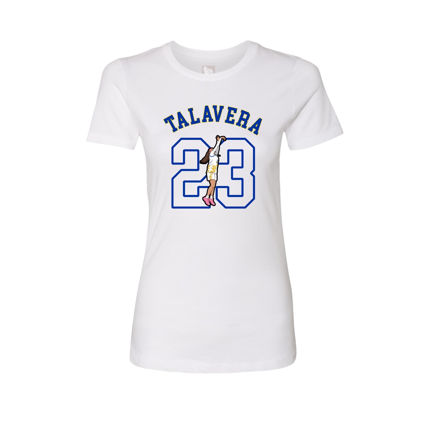 Fitted Women's Tee — Shirsey Arch in White