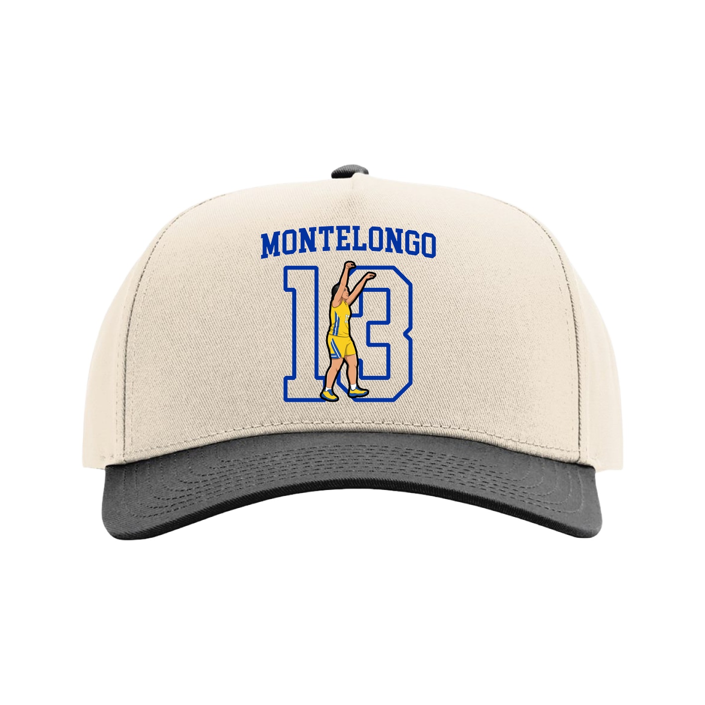 Full Fabric Five-Panel Champ Cap — Shirsey in Cream/Black