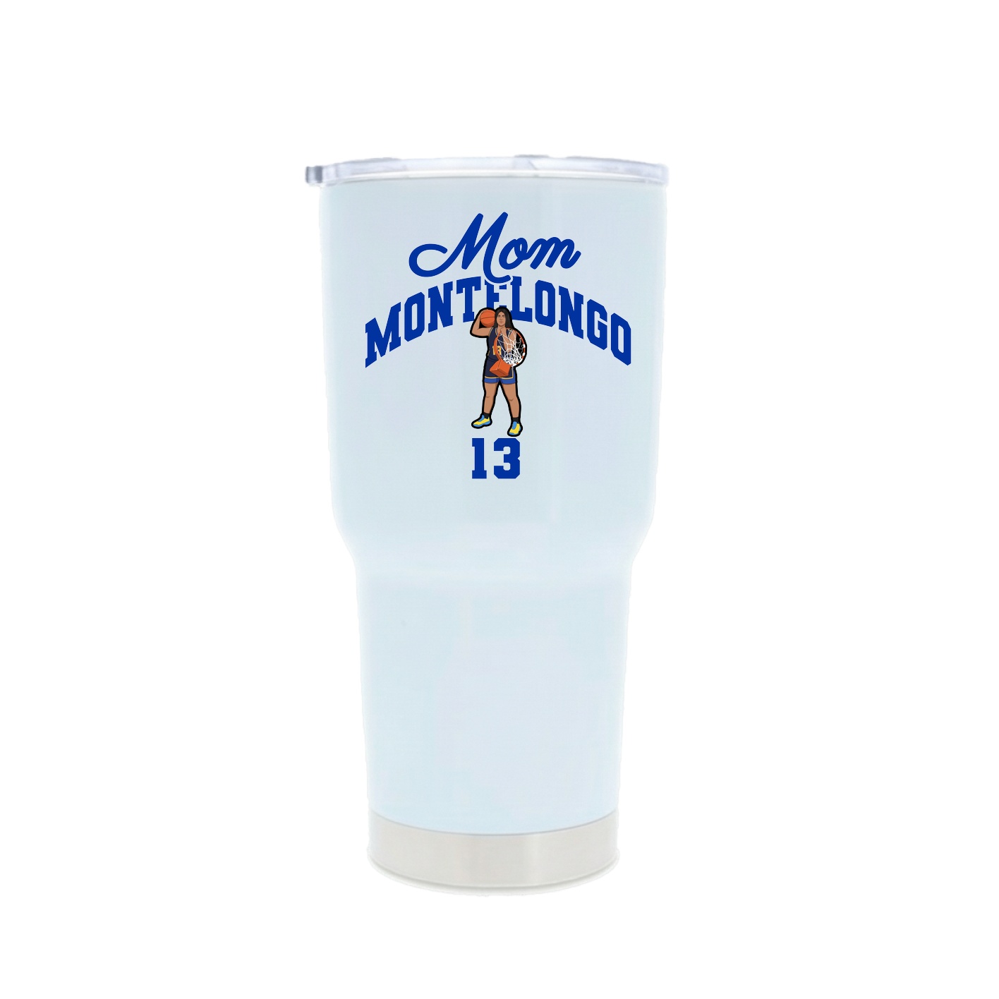 30oz Stainless Steel Tumbler — Mothers Day Arch in White