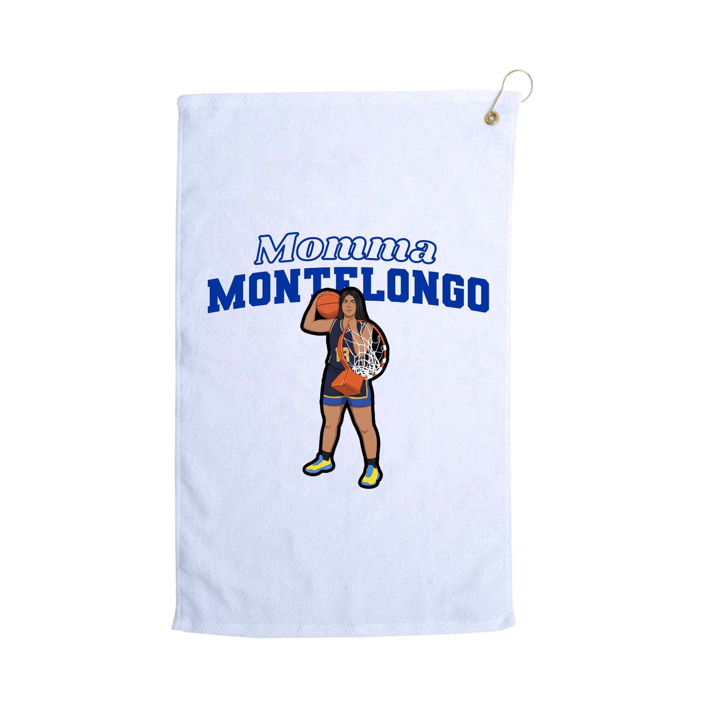 Golf Towel — Mothers Day Block in White