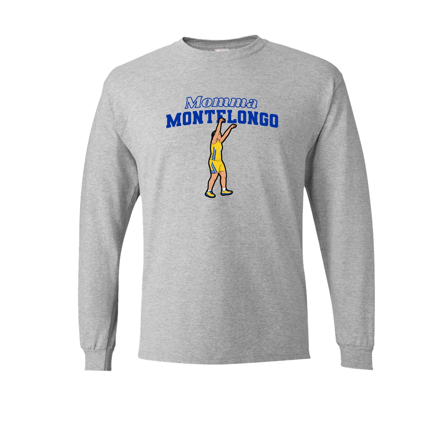 Long Sleeve Tee — Mothers Day Block in Grey