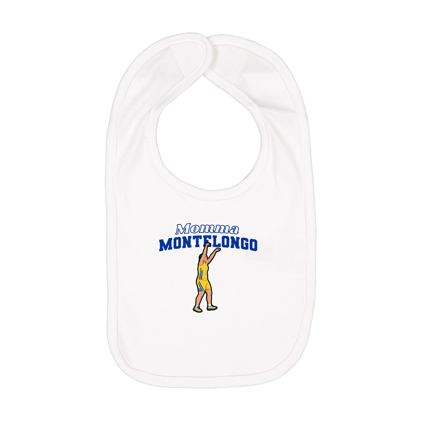 Infant Bib — Mothers Day Block in White