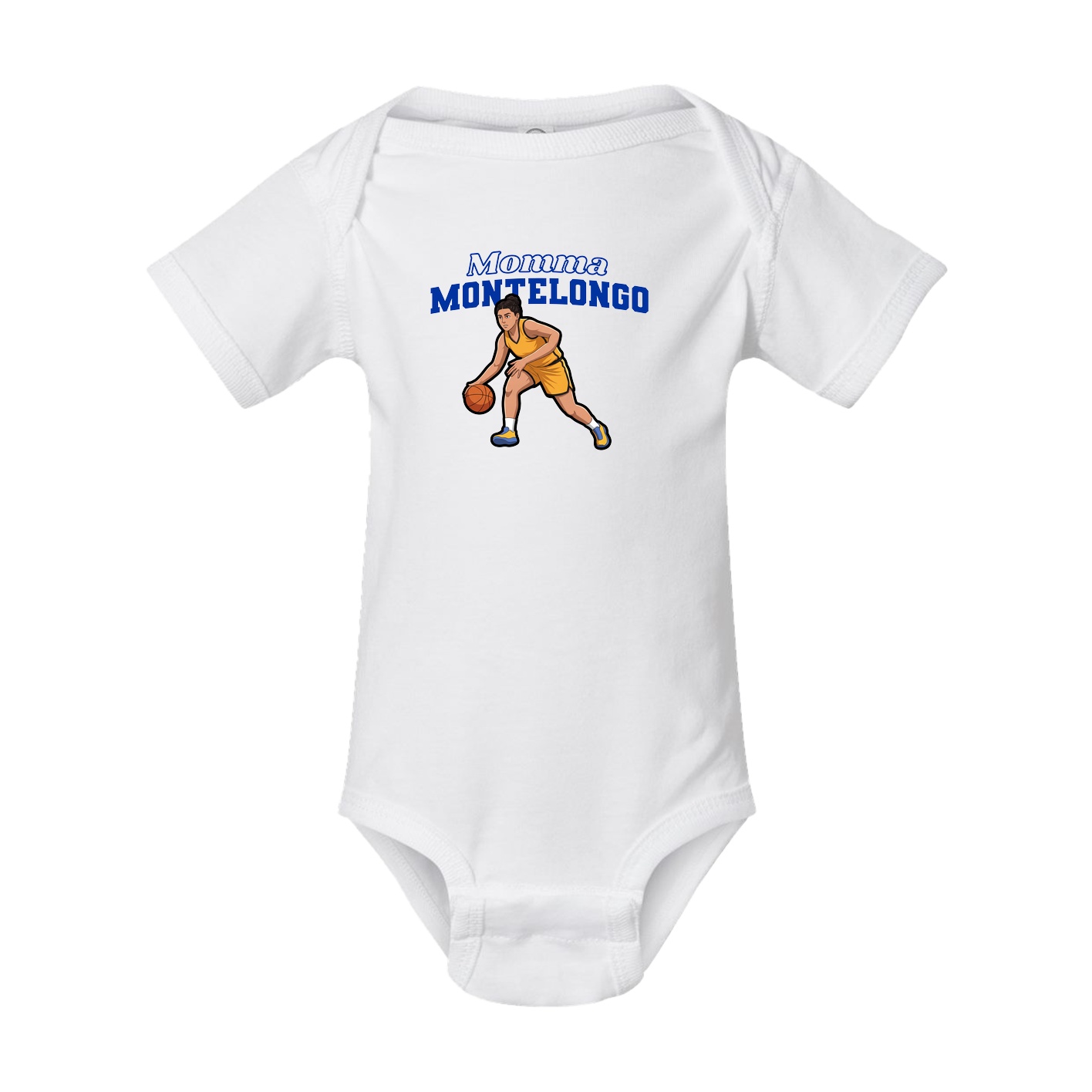 Baby Onesie — Mothers Day Block in White