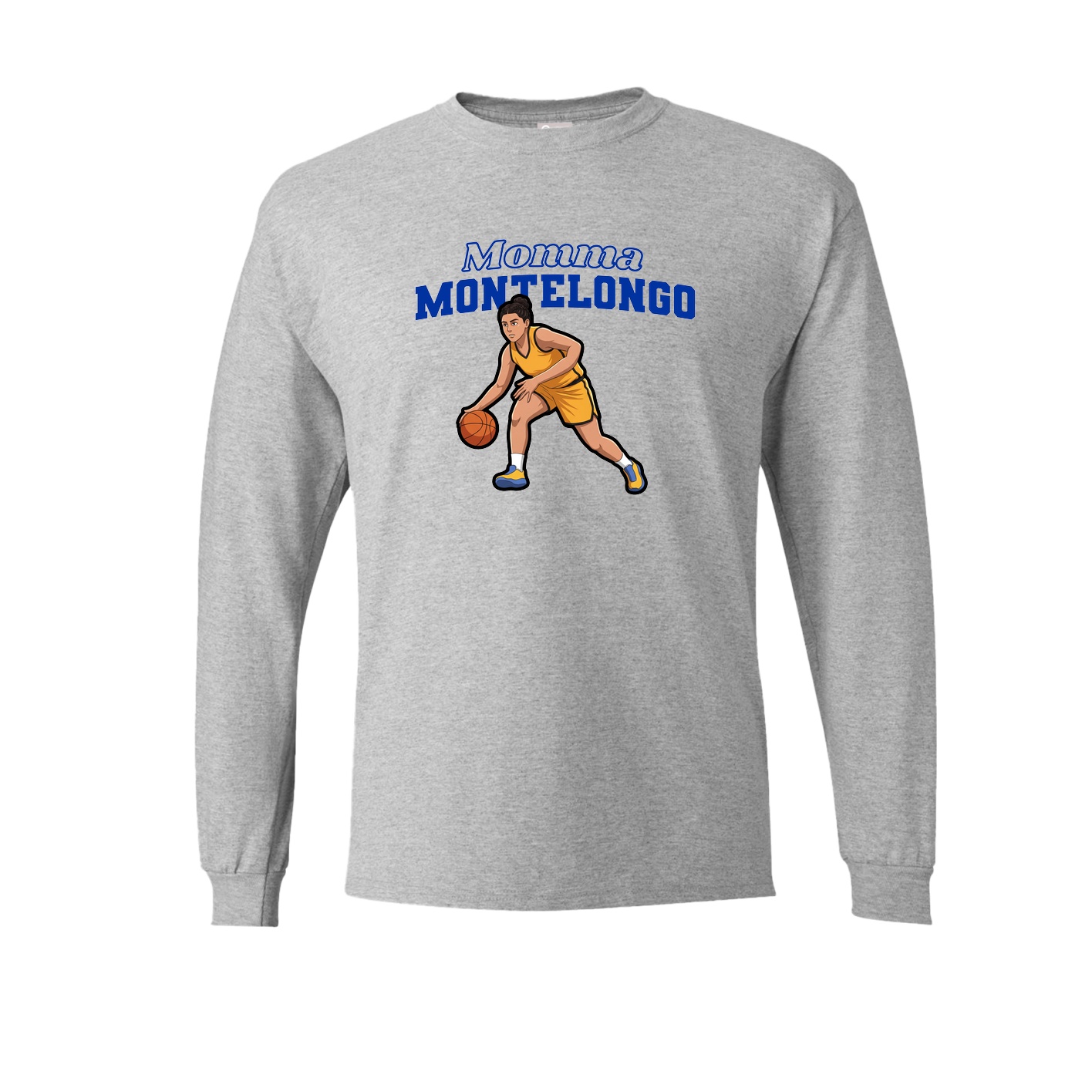 Long Sleeve Tee — Mothers Day Block in Grey