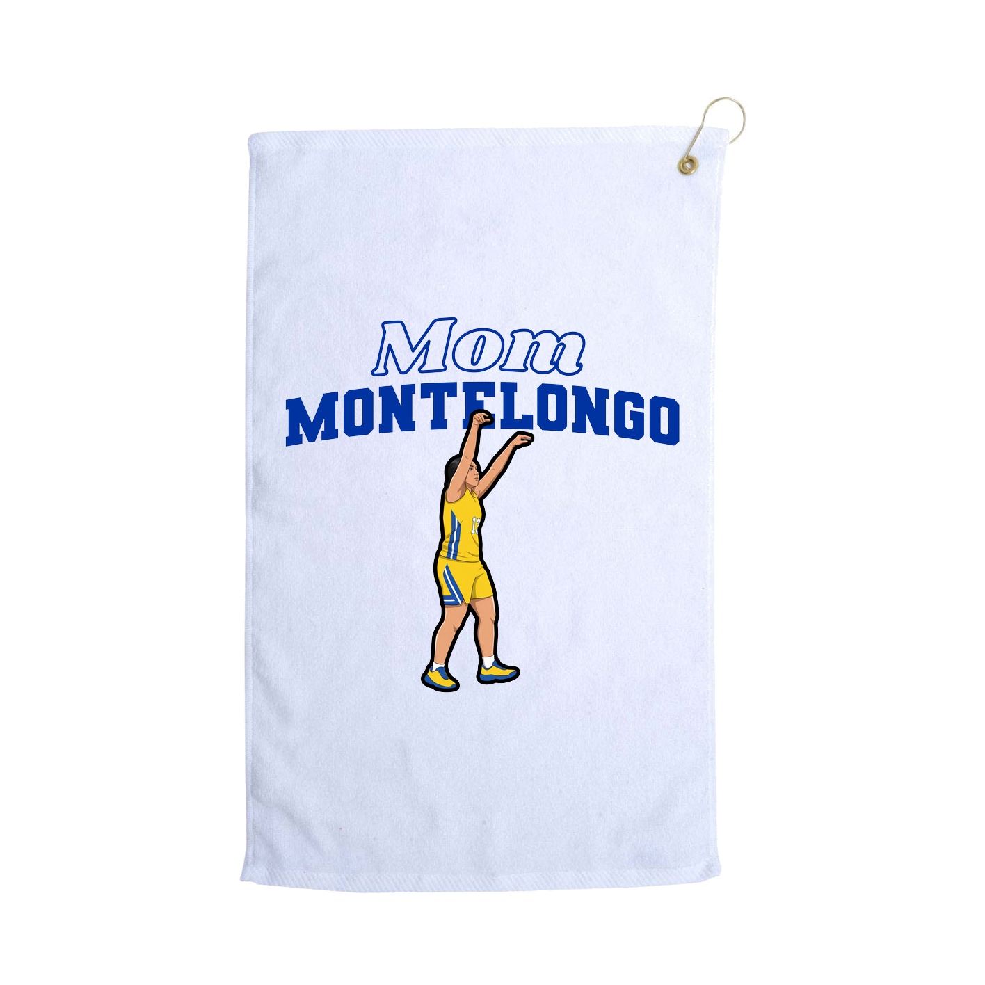 Golf Towel — Mothers Day Block in White