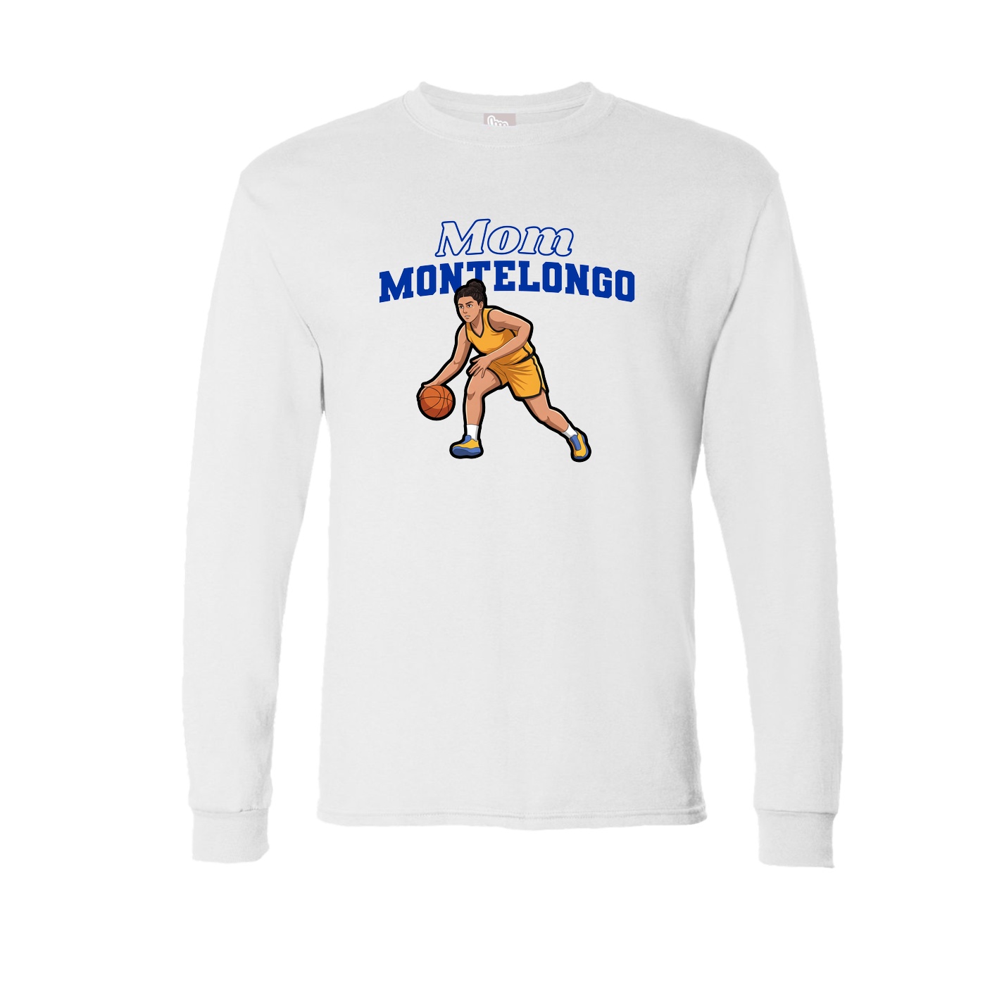 Long Sleeve Tee — Mothers Day Block in White