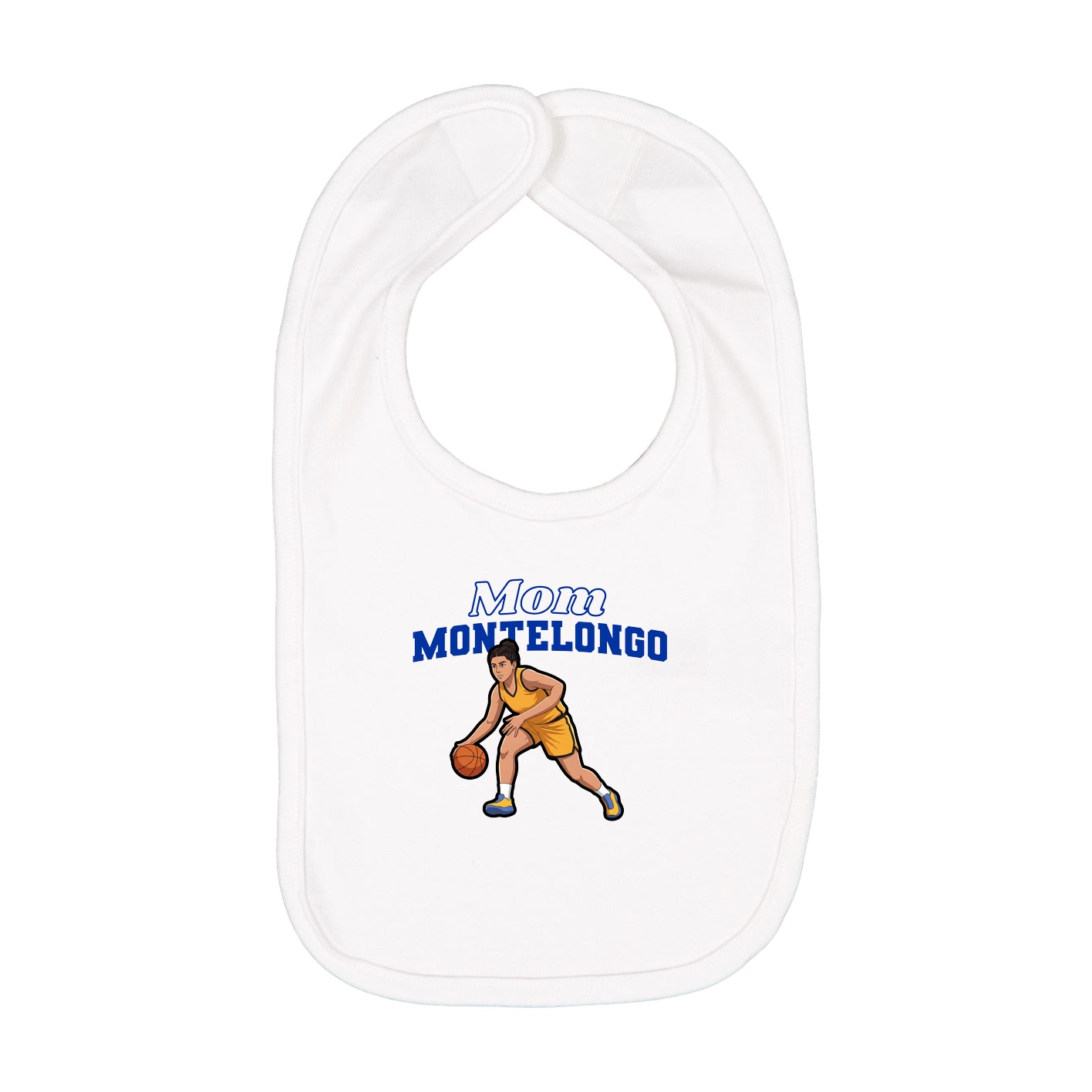 Infant Bib — Mothers Day Block in White