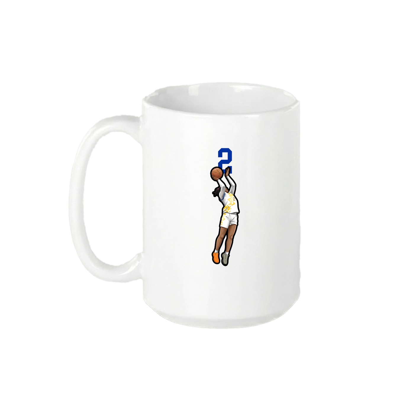 15oz Coffee Mug — Number Top in White