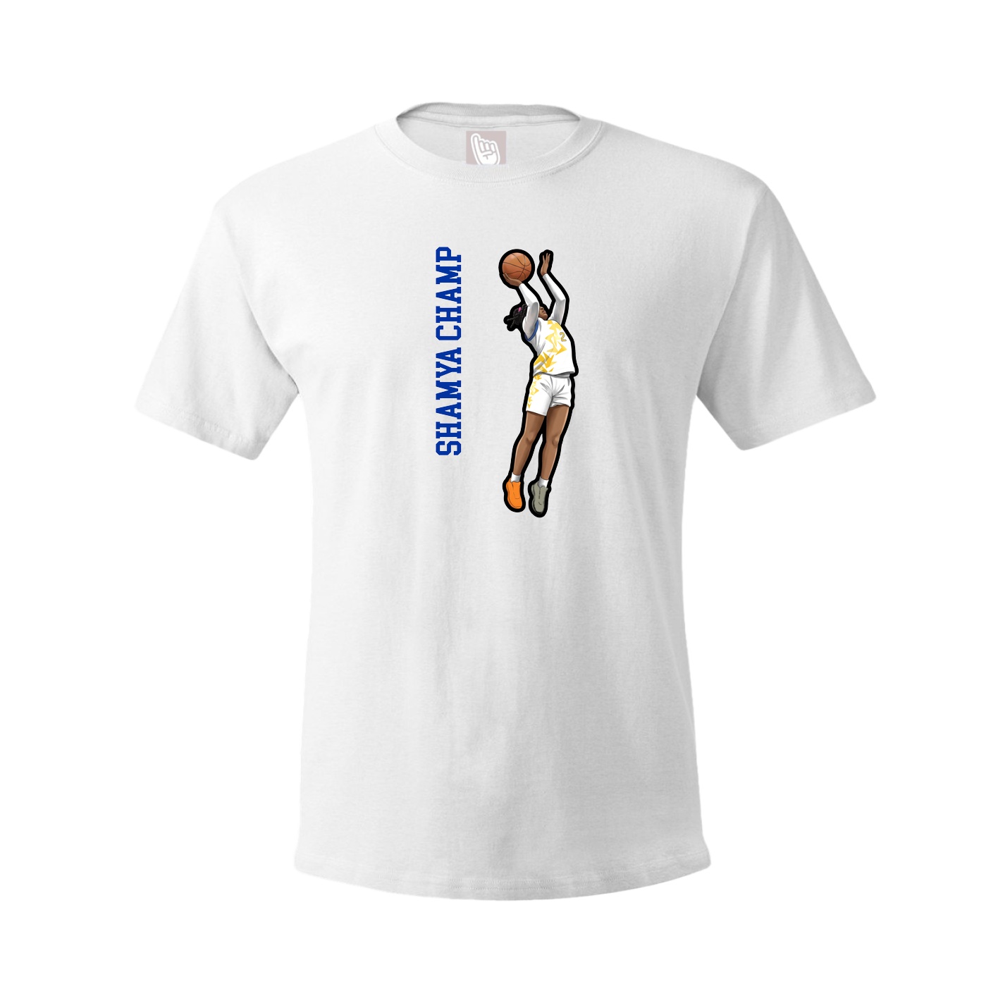 Youth Tee — Name Vertical in White