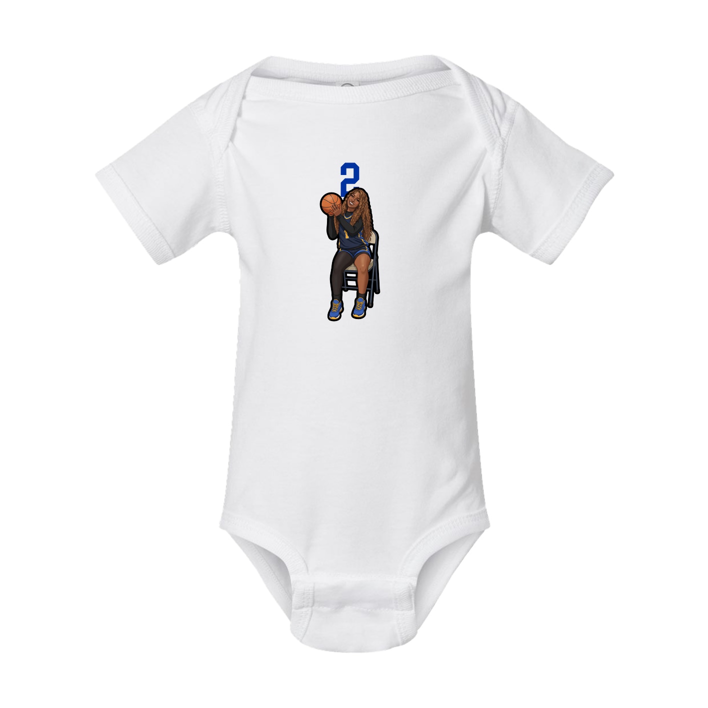 Baby Onesie — Number Top in White