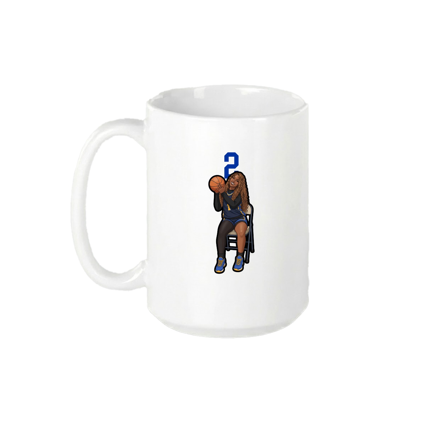 15oz Coffee Mug — Number Top in White