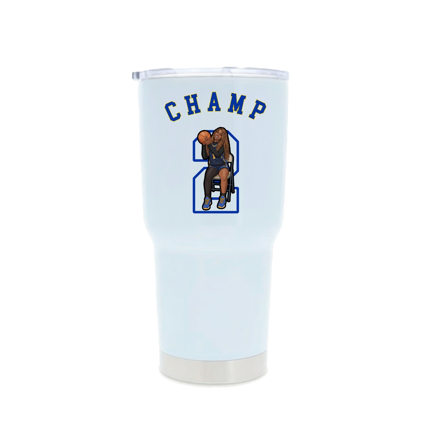 30oz Stainless Steel Tumbler — Shirsey Arch in White