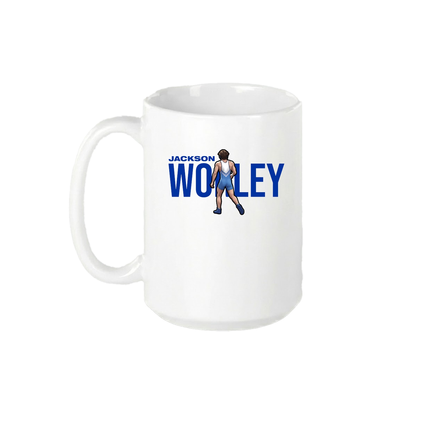 15oz Coffee Mug — Player Name in White