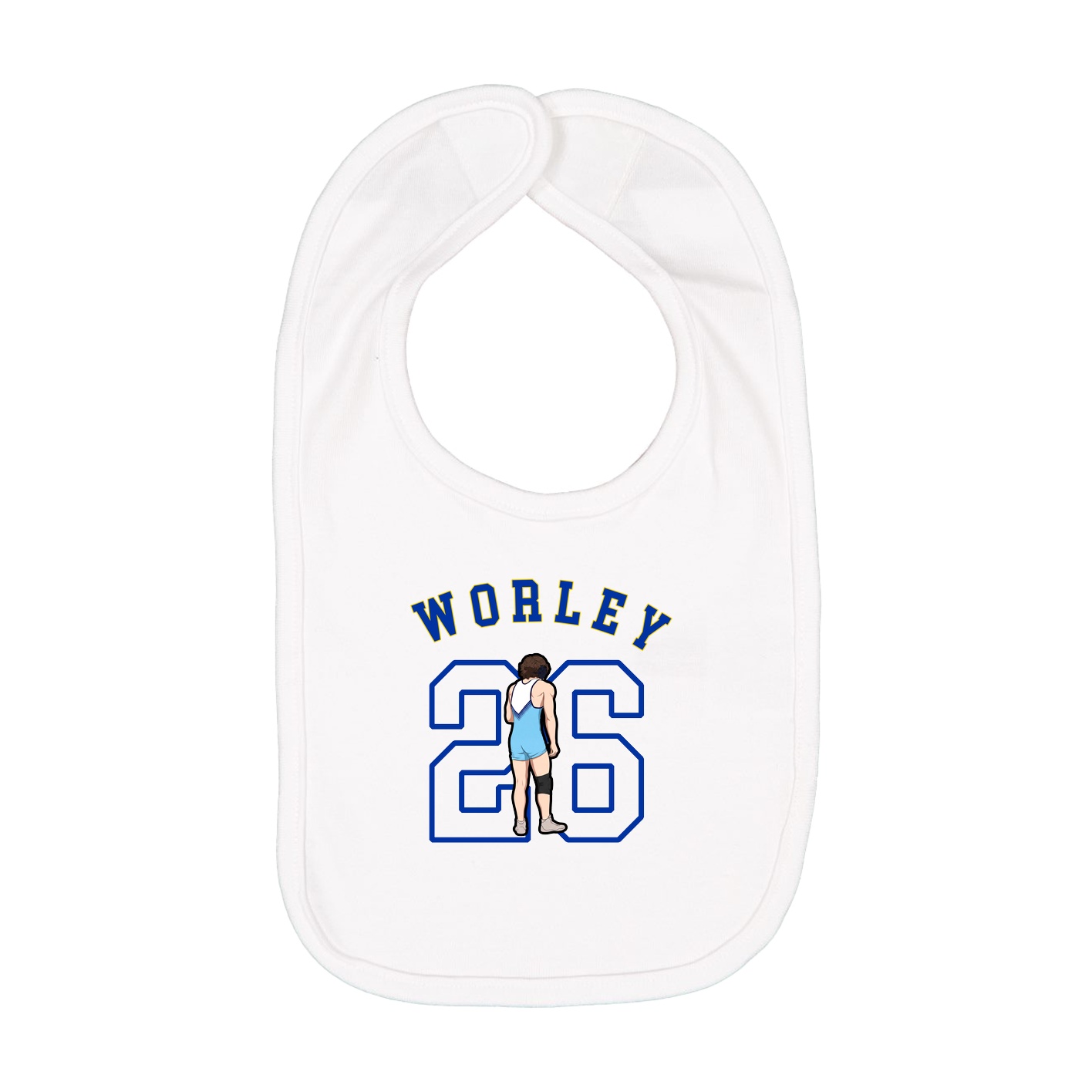 Infant Bib — Shirsey Arch in White