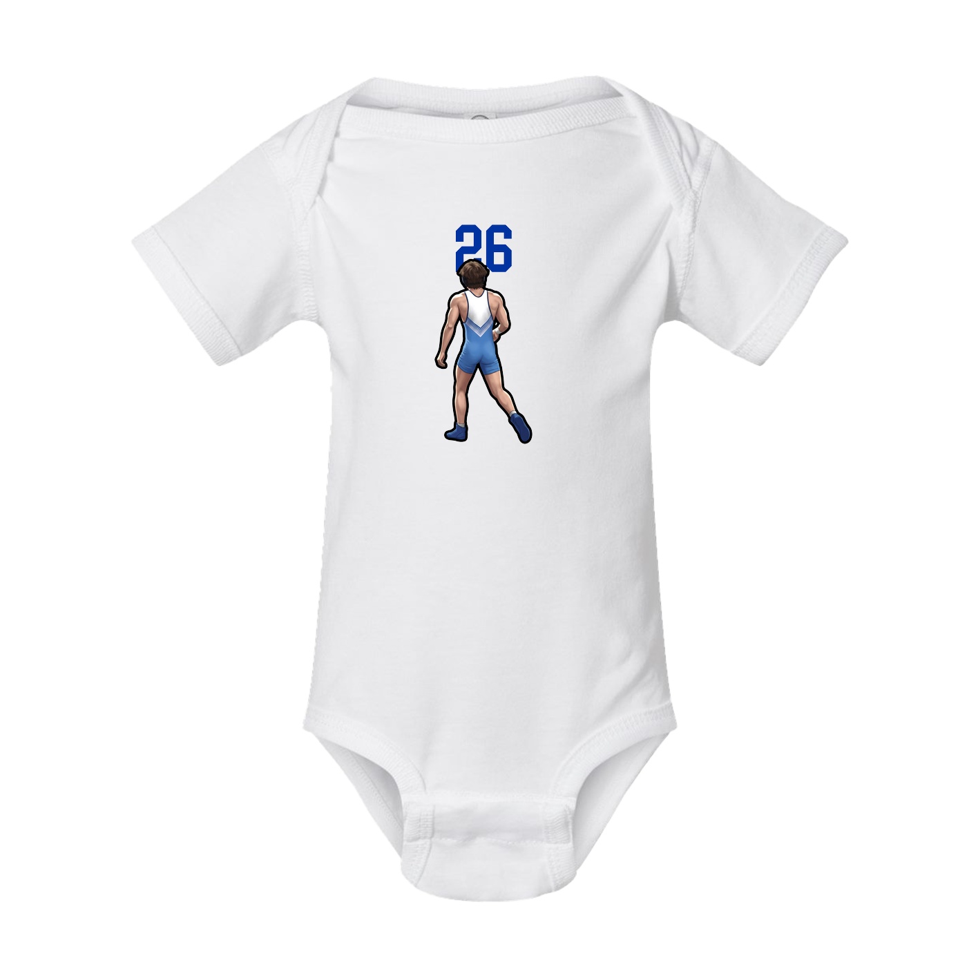 Baby Onesie — Number Top in White