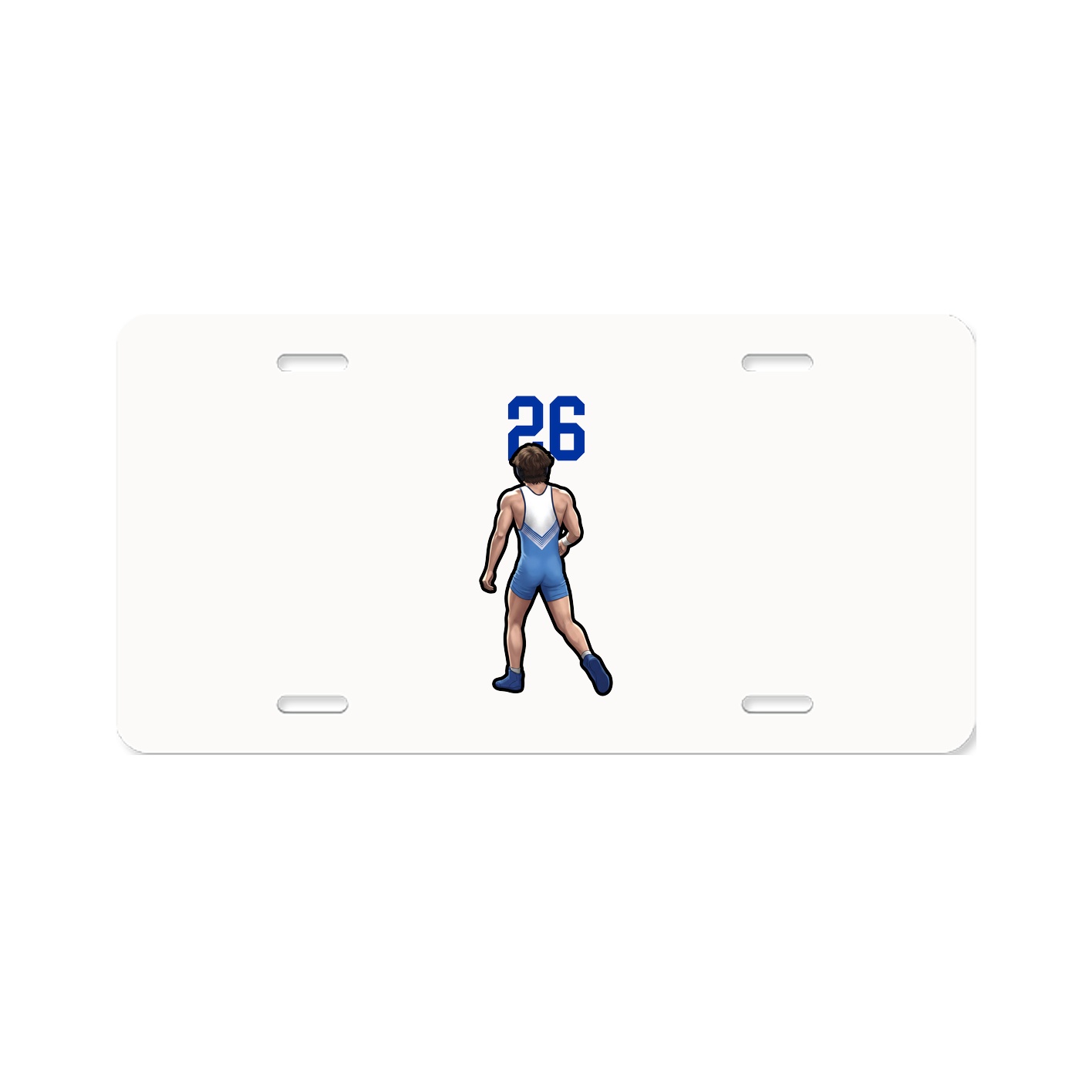 License Plate — Number Top in Classic