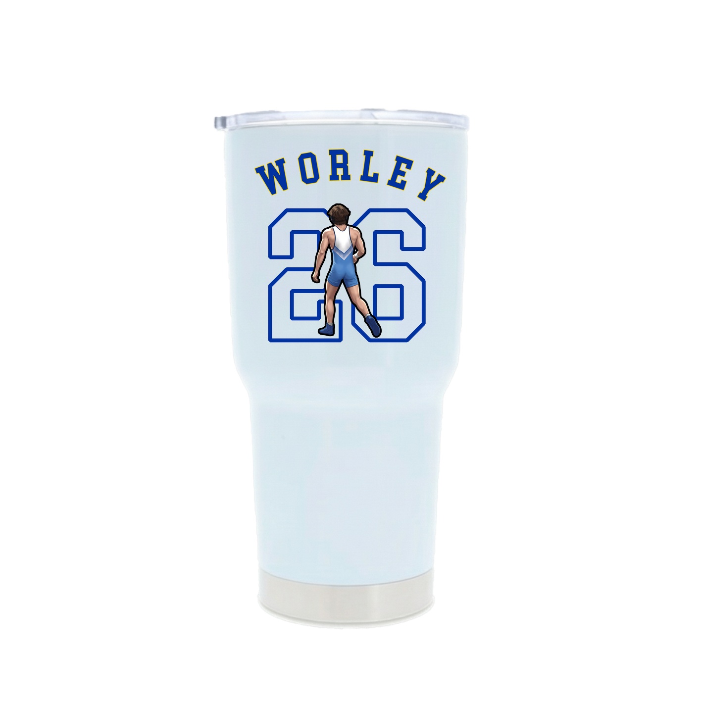30oz Stainless Steel Tumbler — Shirsey Arch in White