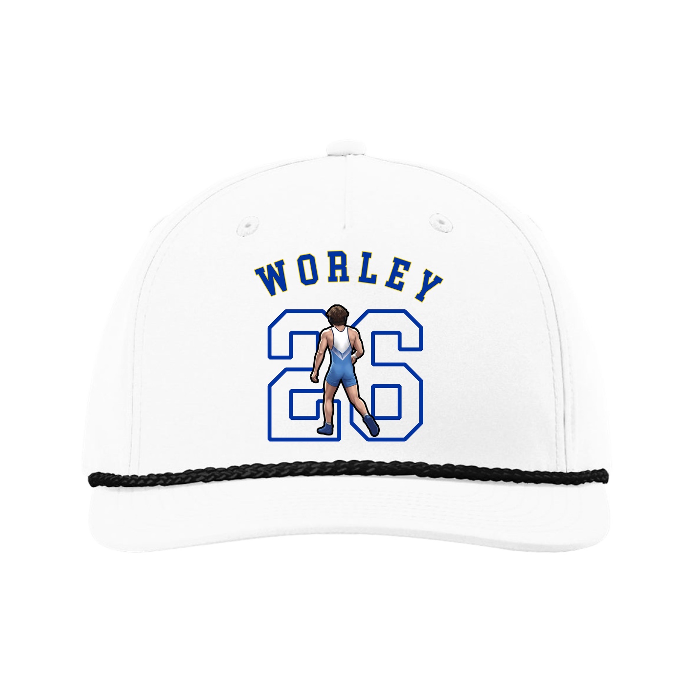 Five-Panel Classic Rope Cap — Shirsey Arch in White