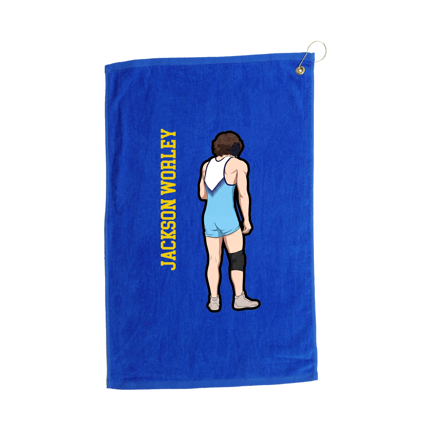 Golf Towel — Name Vertical in Royal