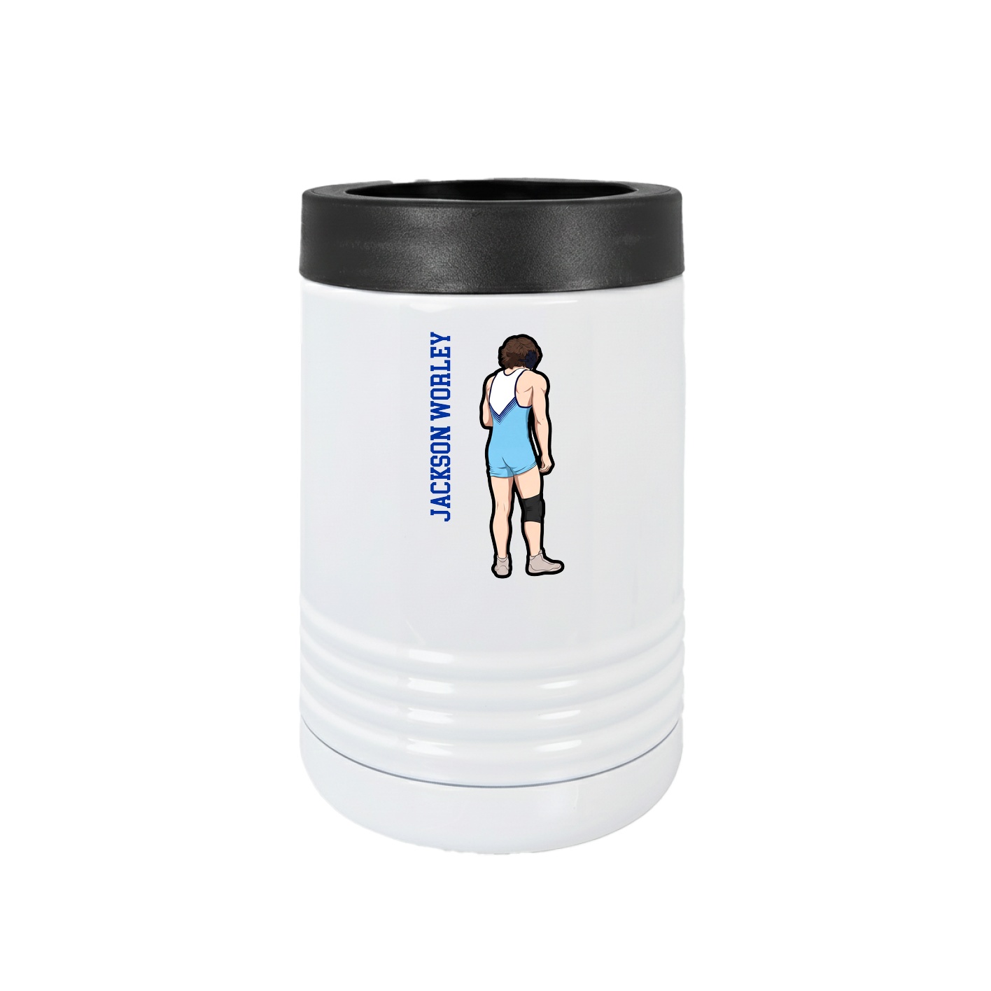Beverage Holder — Name Vertical in White